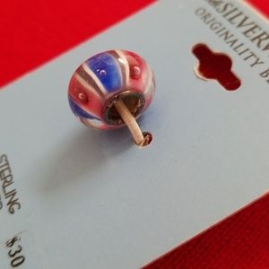Silverworks bracelet bead red, white and blue
